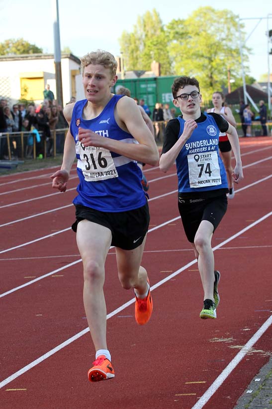 800 metres, 2021 North East Grand Prix No. 2, Monkton, Wednesday, May 19th. Photo: David T. Hewitson/Sports for All Pics
